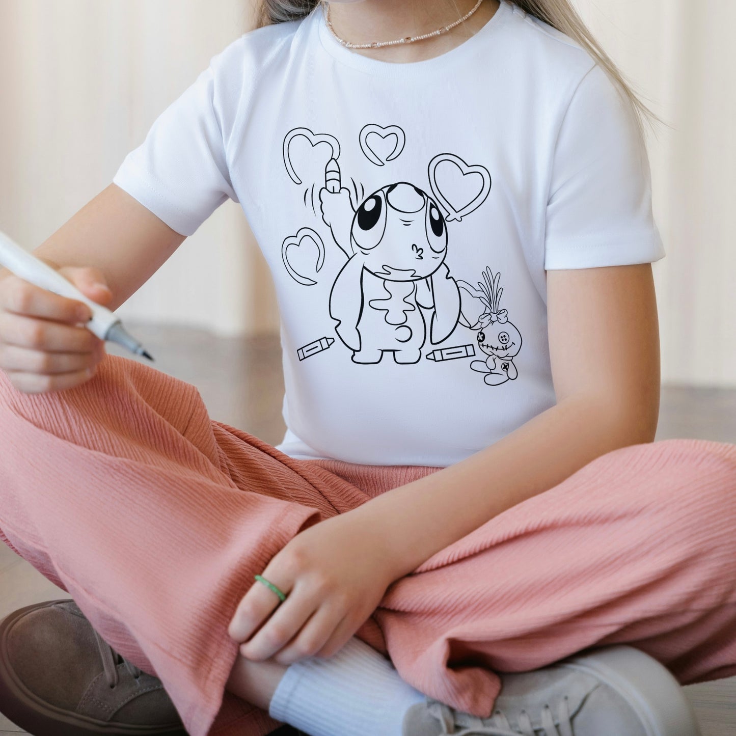 T-Shirt to color yourself - Stitch