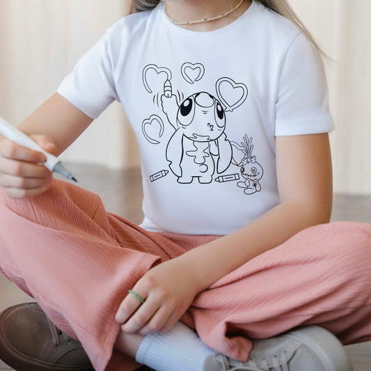 T-Shirt to color yourself - Stitch